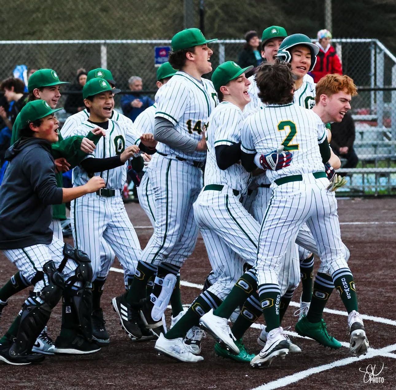 baseball team celebrate
