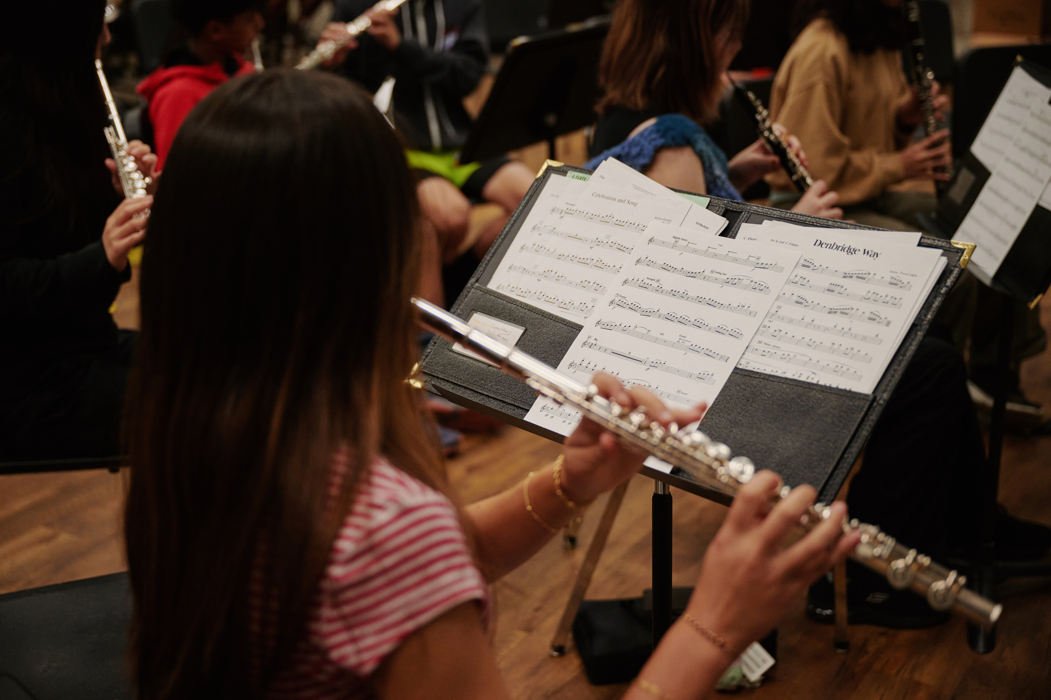 flute player from behind