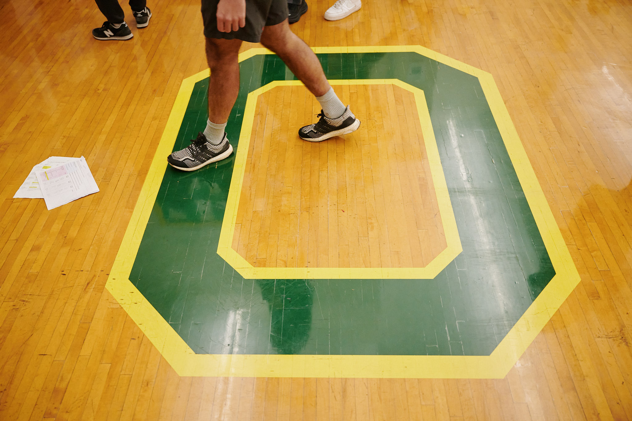 athletic O on the gym floor