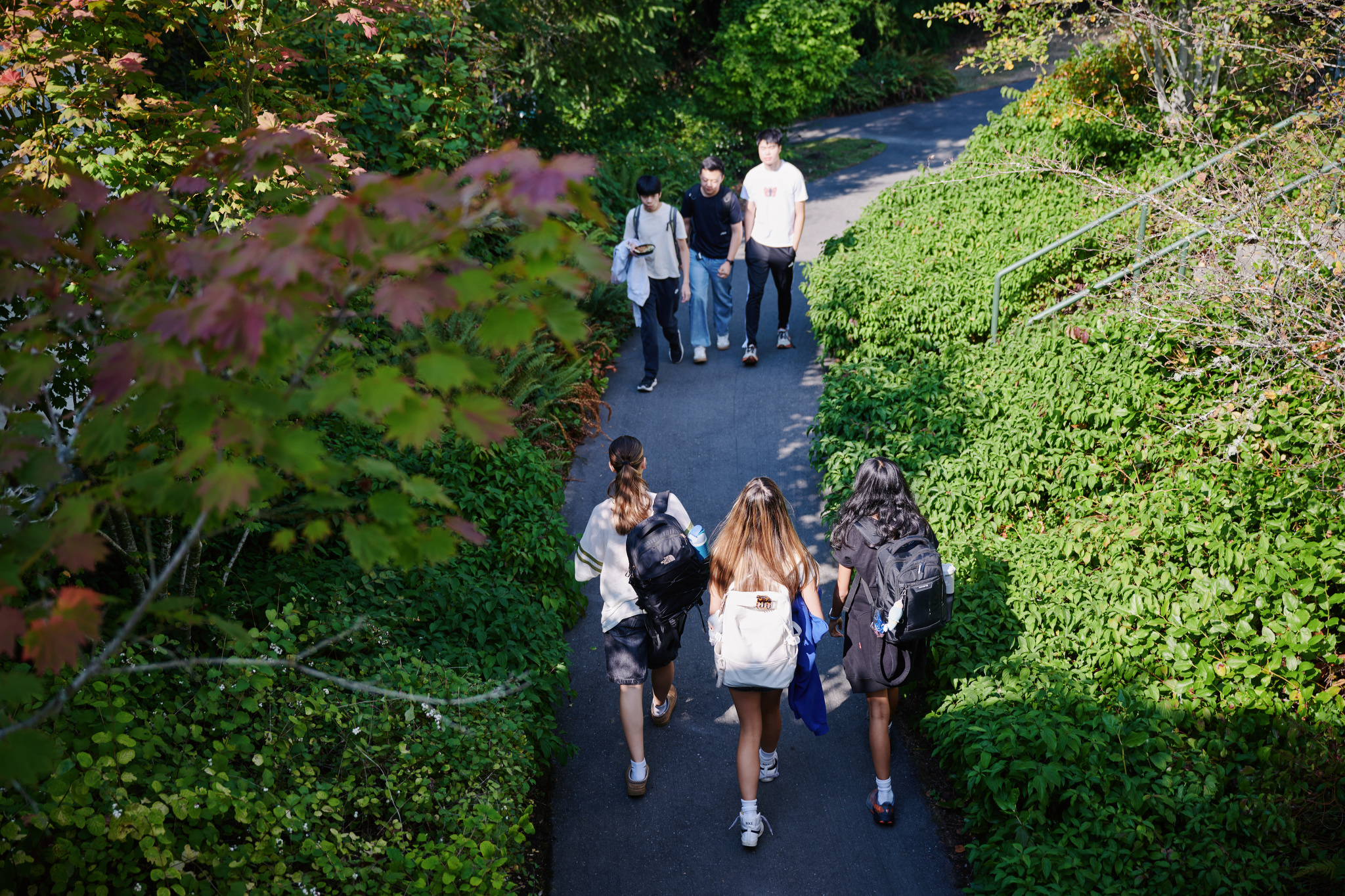 students on pathway
