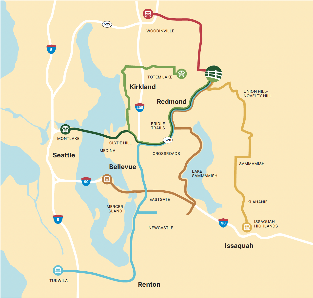 Bus route map