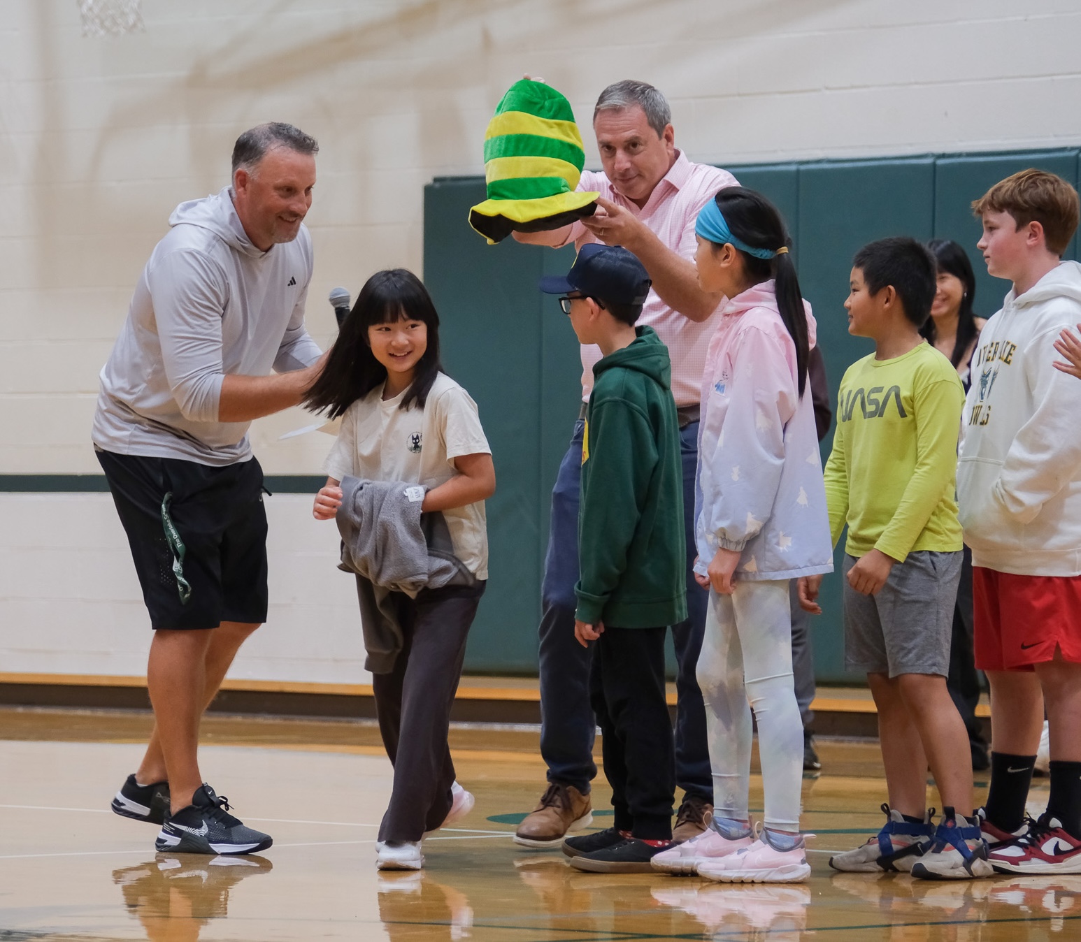 Green and gold sorting hat