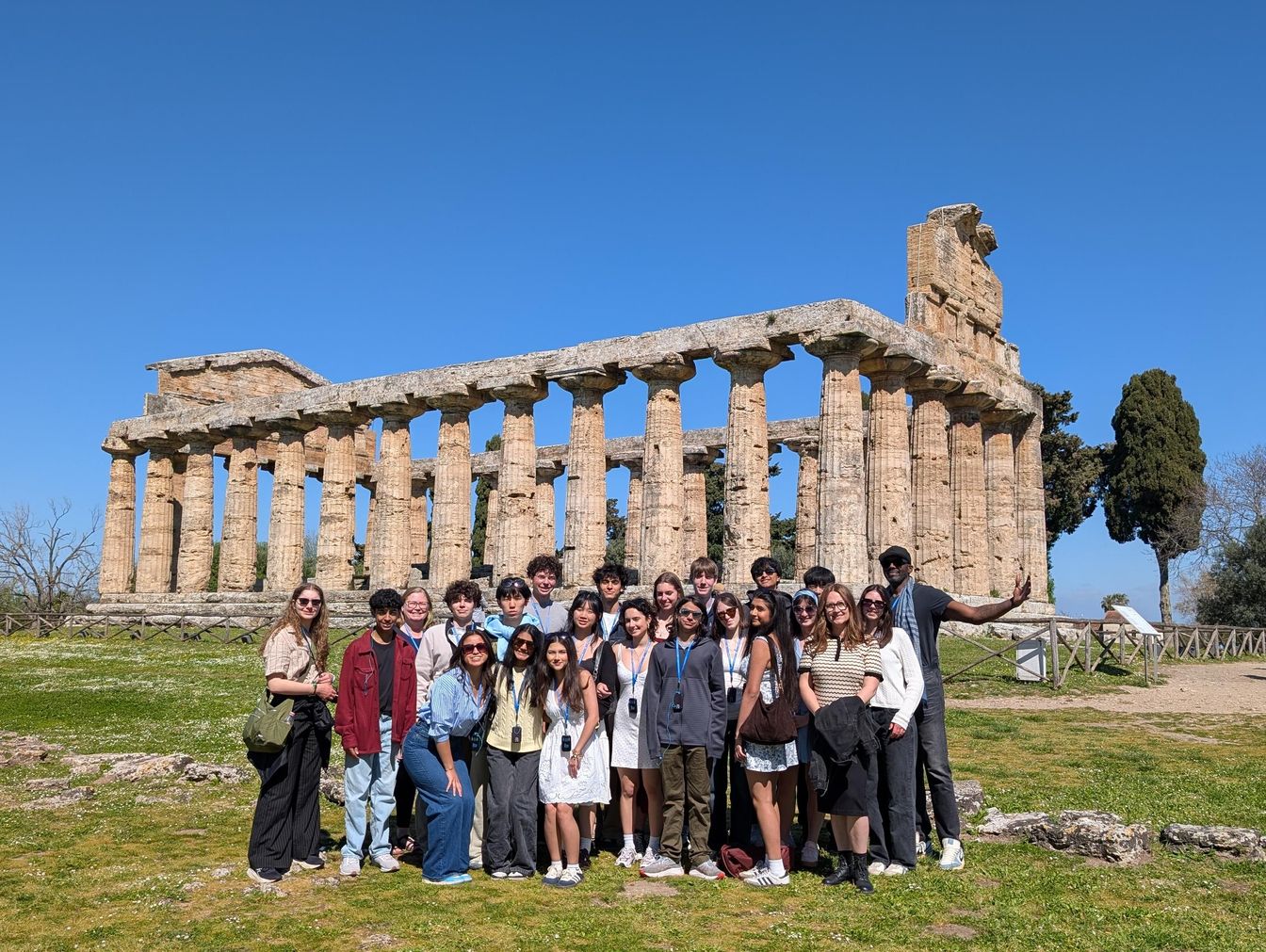 Group of Overlake students on Project Week in Greece