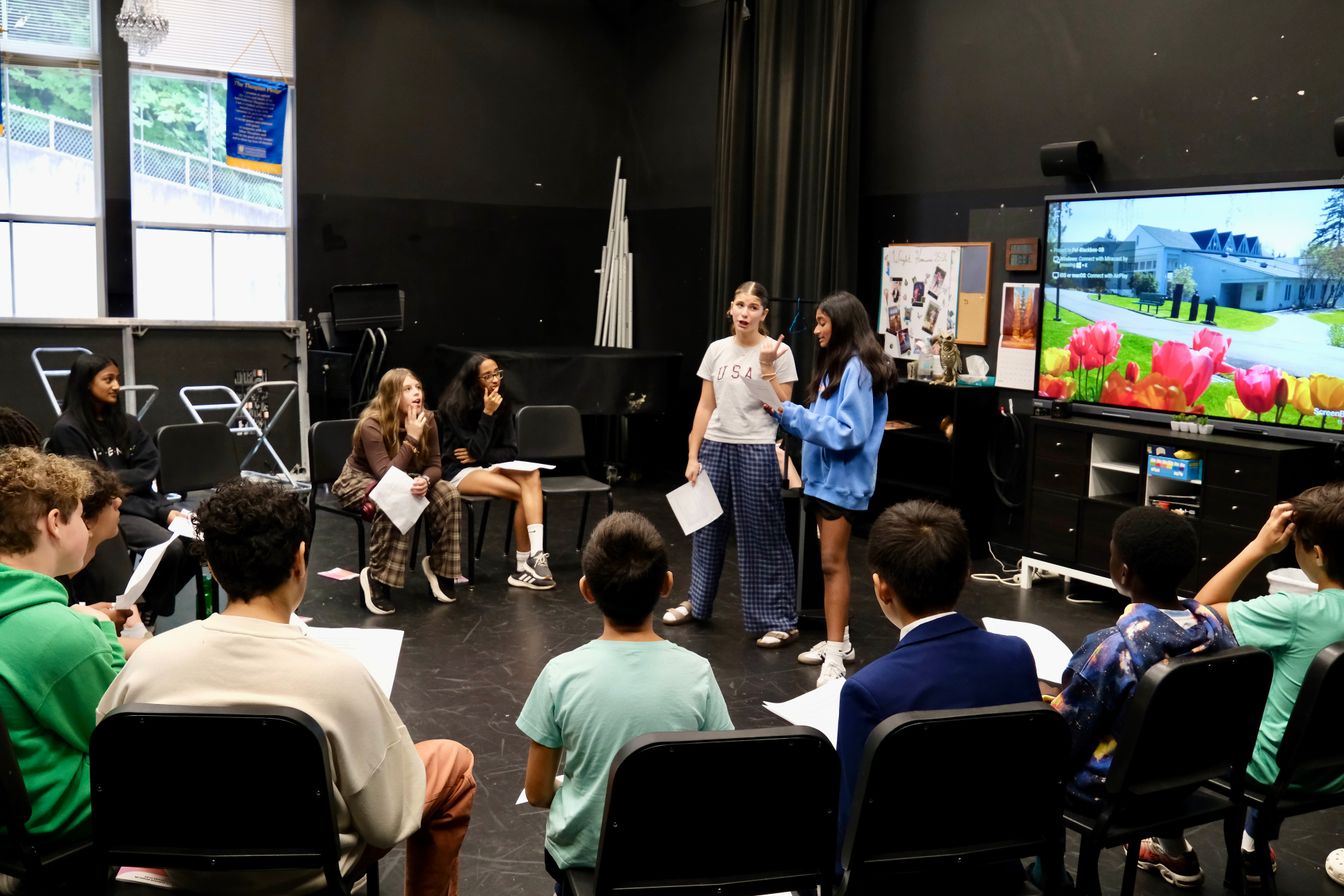 7th/8th grade play rehearsal