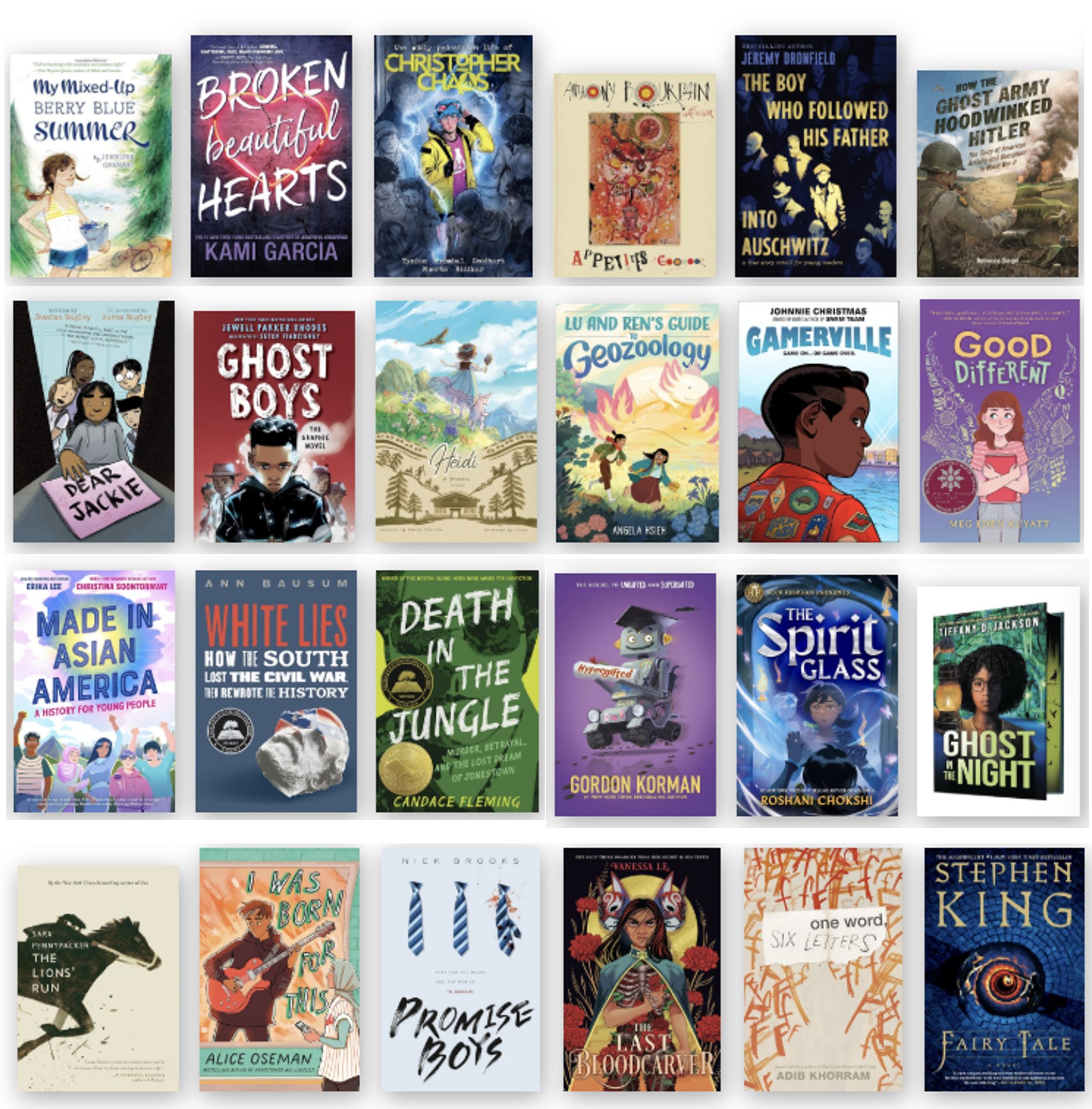 Covers of new books