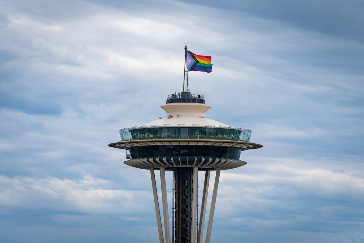 Progress Flag on the Space Needle