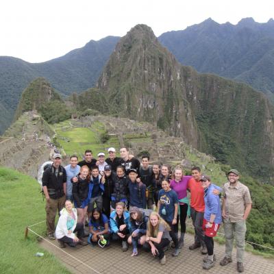 Overlake students at Machu Picchu.