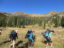 Outdoor Ed. class backpacking