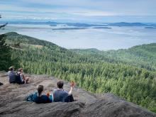 Hikers enjoying the Oyster Dome vista Photo by Dan Coe, WGS/DNR