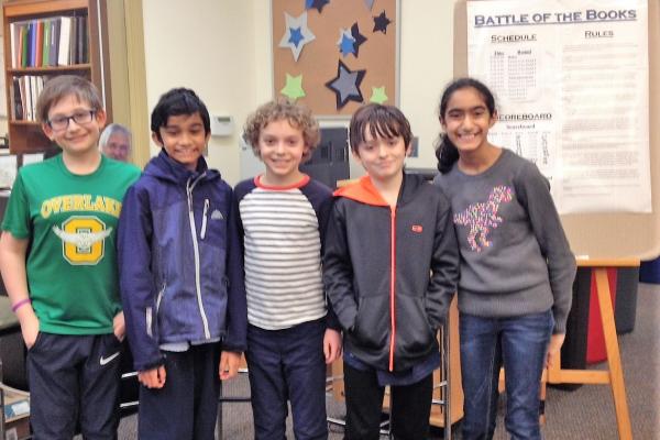 Students on winning Battle of the Books team