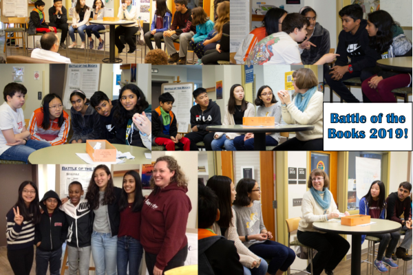 Collage of pictures of Battle of the Books 2019