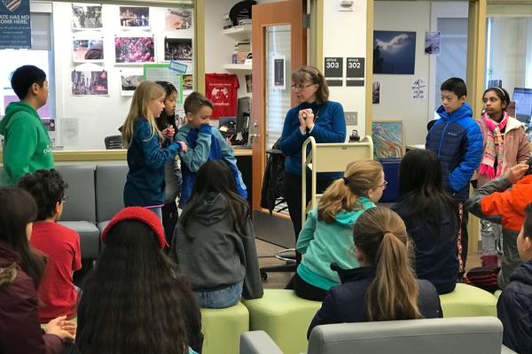 Students participating in Battle of the Books