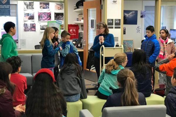 Students participating in Battle of the Books