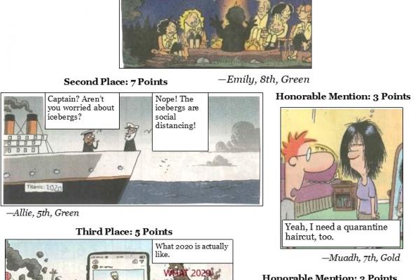 Cartoons with student-written captions