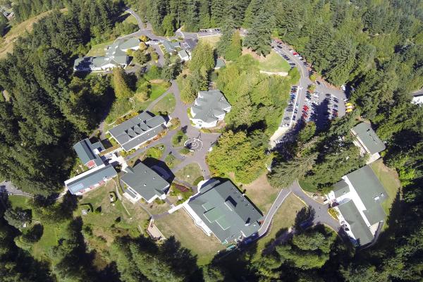 aerial view of campus