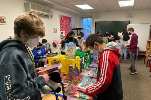 Students at bookfair