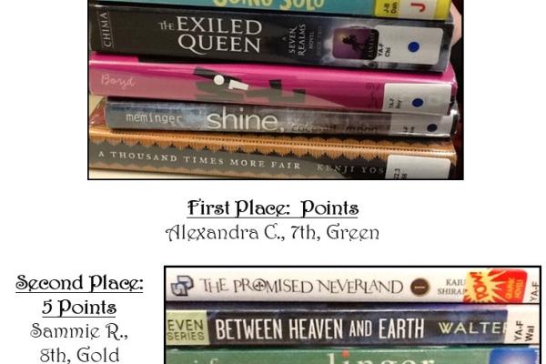 Winners of book spine poetry entries